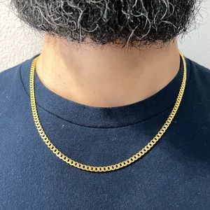 925 Silver 14k Gold Plated LINK CHAIN